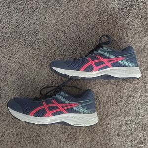ASICS Women's Blue and Pink Athletic Shoes